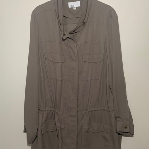 Daniel Rainn DR2 Women's Plus Military Utility Cargo Shacket Jacket - Size 1X - Picture 1 of 8